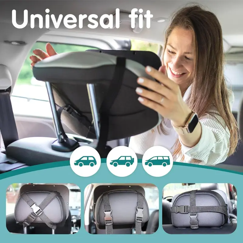 Baby Car Mirror for Back Seat – Shatterproof Rear View Mirror for Infant Safety – Adjustable Wide Angle View for Rear Facing Car Seats – Crash-Tested Newborn Essentials – Easy Installation for Babies, Toddlers, Kids, and Pet Monitoring, Baby Essentials 5
