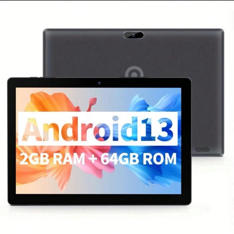 Pritom 10 Inch HD Touch Screen Android Tablet 2GB RAM 64GB ROM 512GB Expand WiFi Wireless Dual Camera GMS Certified Latest Android 13 OS No Charger - Durable, Games, Cellphone, Port, Smartphone, Device 0