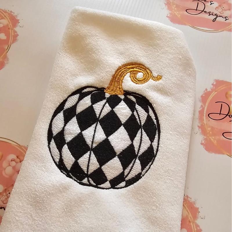 Mackenzie Childs Pumpkin Halloween Tea Towel Cleaning 5