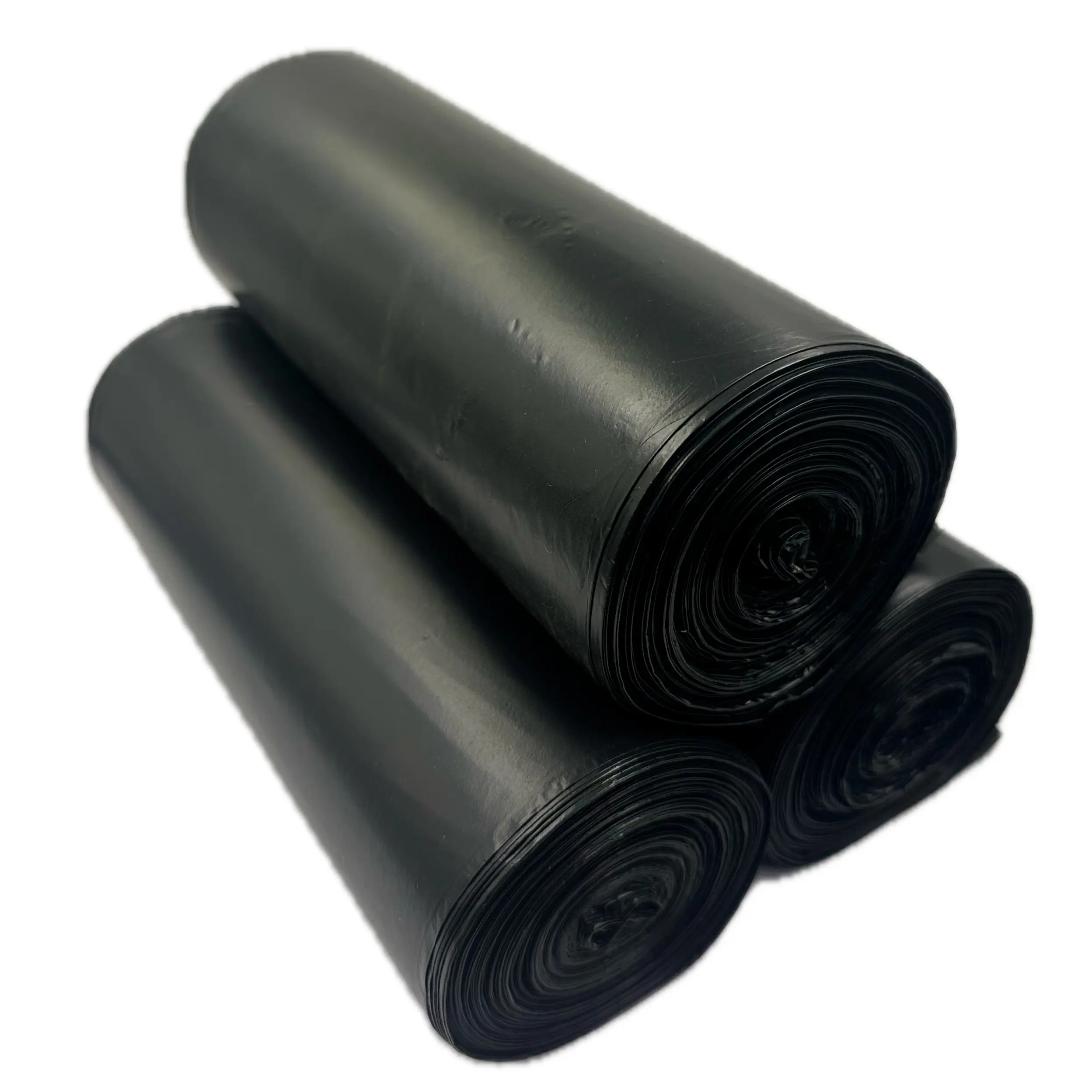 Bitterplum Heavy Duty Bin Bags 50L  Extra Strong Refuse Sacks, Flat Top, 30 Micron, Recycled Plastic, Tear & Leak Resistant, Black Bin Liners for Kitchen, Household, Office, Commercial Use