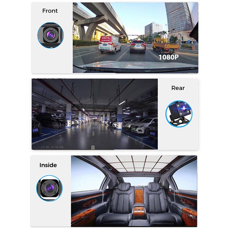 1080P Dual Lens Car Dash Cam Recorder G Sensor DVR Front and Rear Camera Video 6