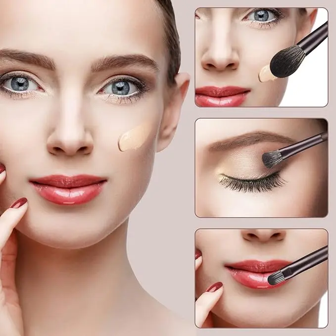 Makeup Brushes 12 Pcs Makeup Brush Set Premium Synthetic Bristles Foundation Make Up Brushes Concealers Eyeshadow Professional Make-up Brush Sets (Coffee) 2