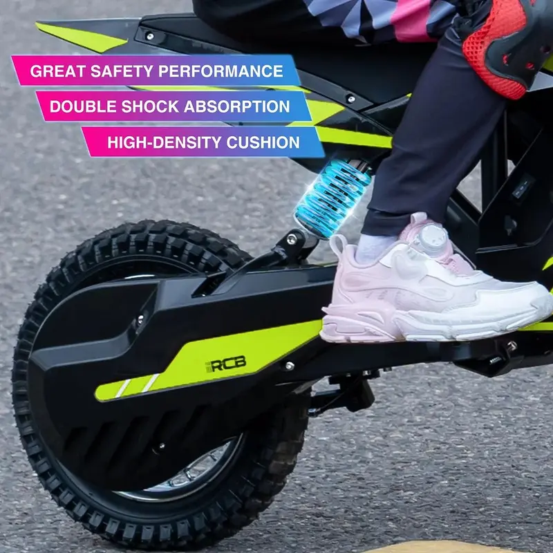 RCB R9X 12" Kids Electric Motorcycle – 300W 36V Off-Road E-Bike 15.5 MPH Electric Dirt Bike for Ages 3-12 – UK 3