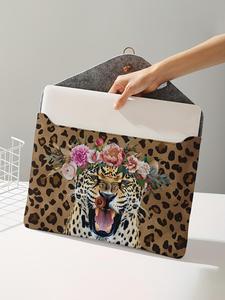 Tiger Pattern Laptop Bag, Soft Laptop Storage Bag, Portable Tablet Storage Bag, Laptop Cover Case for Women & Men