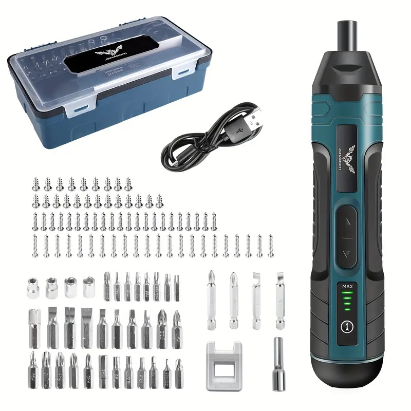 Electric Screwdriver 3.6V Small 2/20pcs/105pcs Multifunctional Torque Adjustable Straight Handle Disassembly Screwdriver, with Lithium Battery Screwdriver, Mini Portable Tool Complete, Suitable for Home Equipment Maintenance and Repair 0