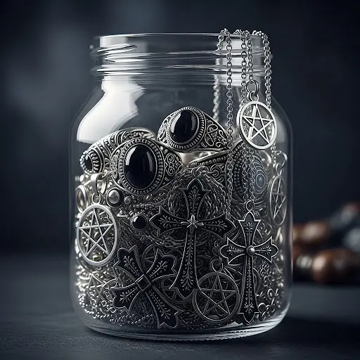 Themed mystery jewellery & accessories jar Bottles Gift Vintage Inspired Canister Tin 1