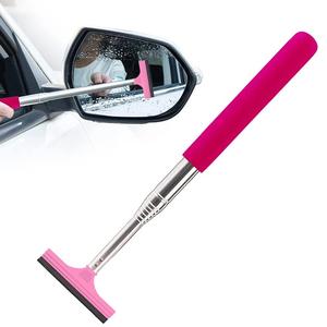 Car Rearview Mirror Cleaning Brush, Portable Retractable Car Rearview Mirror Water Scraper, Car Cleaning Tool, Car Wash Accessories