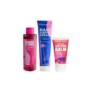 Dreams come WOO: Cranberry Soothing Balm, Gentle Wash & Hair Removal