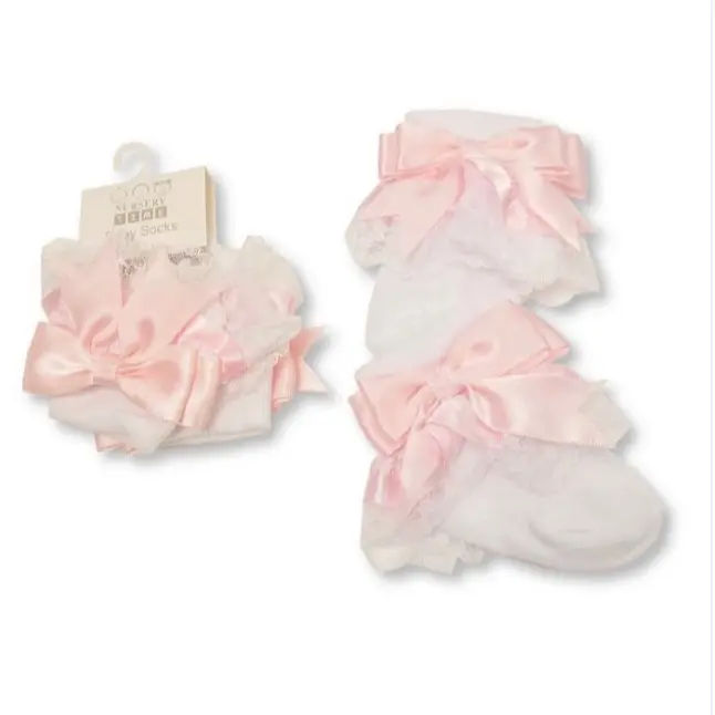 Girls Pink Bow Socks for Kids Fashion Accessories