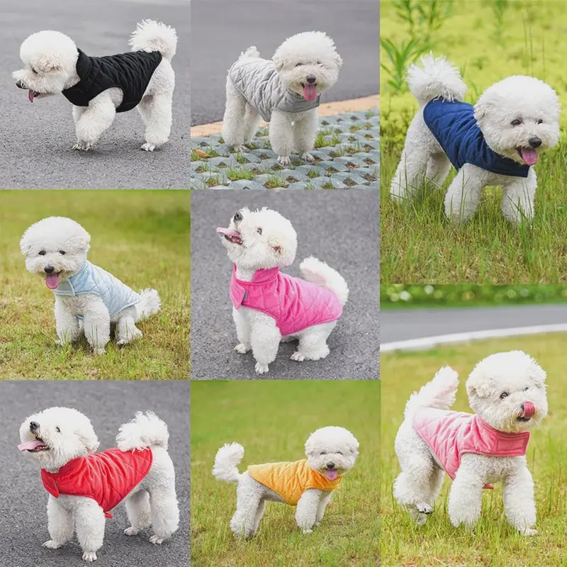 Waterproof Dog Jacket for Small & Large Dogs - Warm Winter Vest in Solid Pattern 5