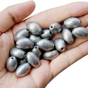 Olive Shaped Lead Sinker, 10pcs/20pcs Fishing Lead Sinker, Fishing Accessories for Outdoor Fishing, Fishing Accessories