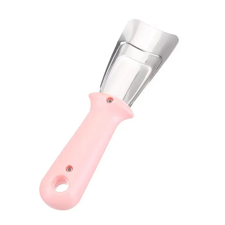 1 PACK Refrigerator Ice Shovel Freezer Kitchen Cleaning Spatula Stainless Steel ice Shovel Ice Remover Scoop Freezer Cleaning Shovel Ice Removal Accessories Utensils Pink 6