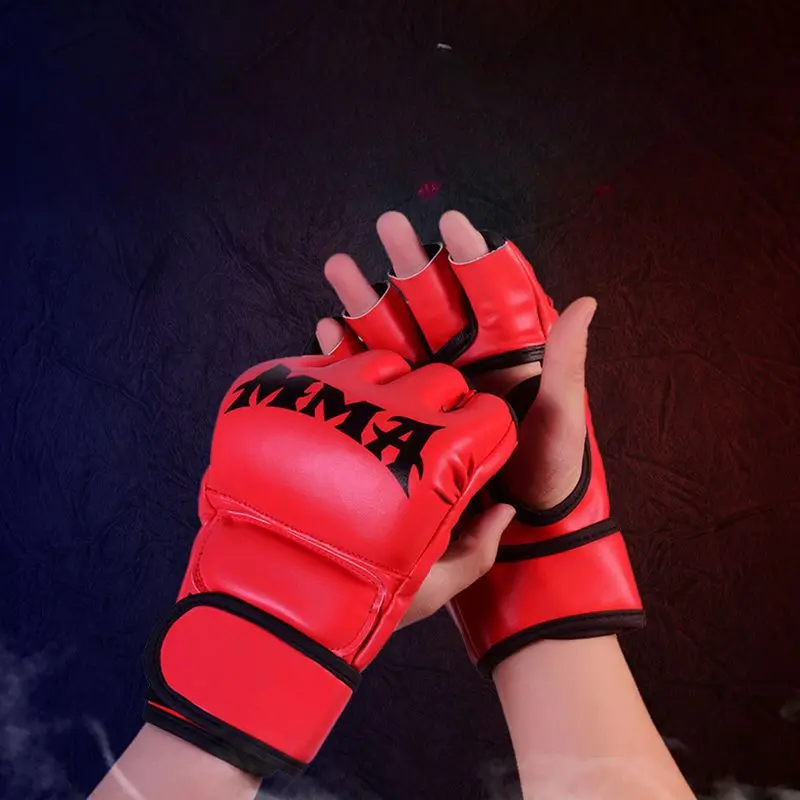 2025 Adult Professional Boxing Gloves Combat Sandbag Training Boxing Gloves Sanda Muay Thai MMA Kickboxing Half Finger Glove 1