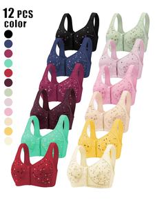 dailydrip【Plus Size】 Women's Floral Print Wireless Bra, Casual Comfortable Breathable Bra for Daily Wear, Women's Lingerie for All Seasons, Wirefree Bra