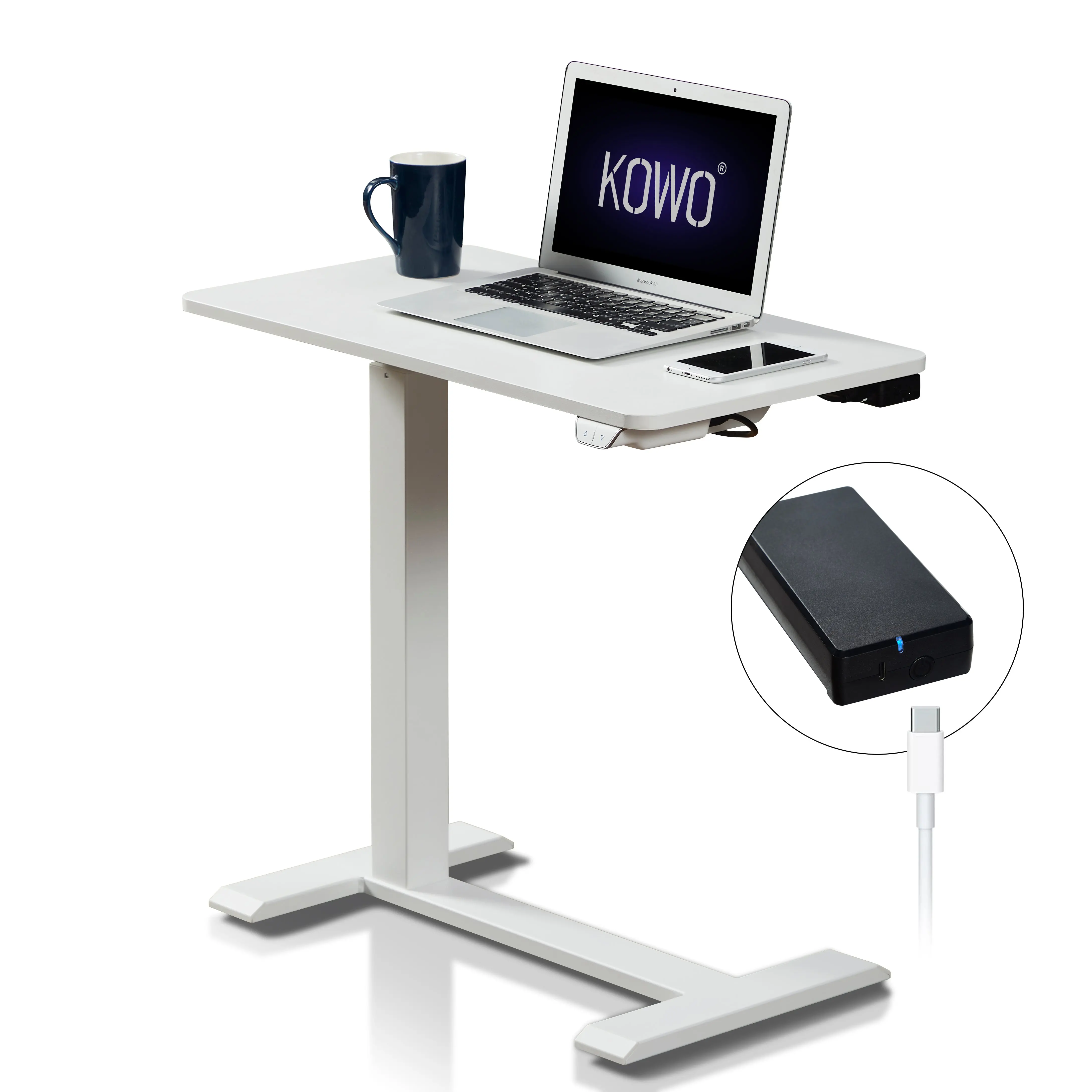Innovative Cordless Mobile Laptop Standing Desk For Both Bed & Sofa Use