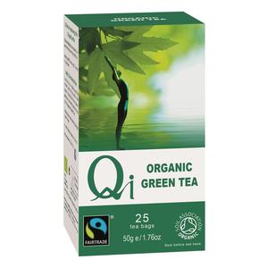Qi Organic Fairtrade Green Tea 25 Bags