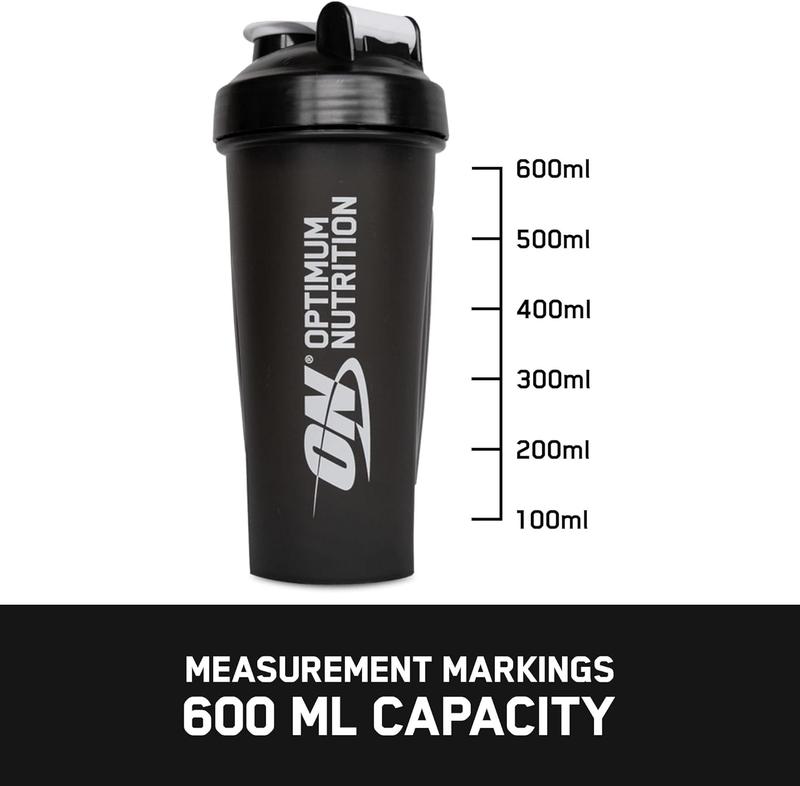 Nutrition ON Shaker with Stainless Steel Mixing Ball, 600 ml - BPA- and DEHP-free, Dishwasher Safe, Black - Utensils 4