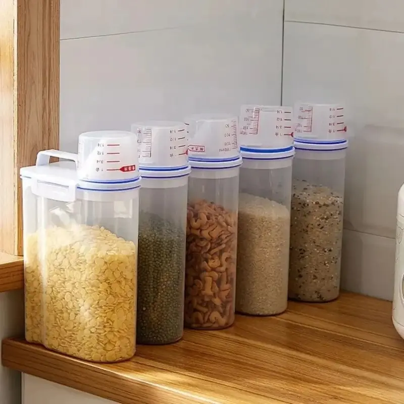 Rice & Grains Food Storage Canister 2L – Airtight Container with Measuring Cup | Moisture-Proof, Insect-Proof & Dust-Proof Kitchen Solution 1