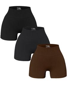 Women's Solid High Waist Sports Gym Shorts, High Stretch Shorts, Casual Comfy Breathable Seamless Skinny Biker Shorts for Gym Workout Cycling Running, Summer Outfits 2024, Women Sport & Outdoor Clothing for Summer