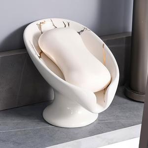 Creative Marble Pattern Soap Dish, Drain Soap Tray, Soap Dish Holder, Bathroom Accessories