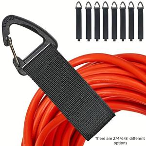 Extension Cord Organizer, 2/4/6/8 Counts Heavy Duty Cable Storage Strap with Triangle Buckle for Hanging, Wall Mounted Organizer, Home Organizers for Summer, Office Accessories, Office Desk Accessories, Cable Management Kit