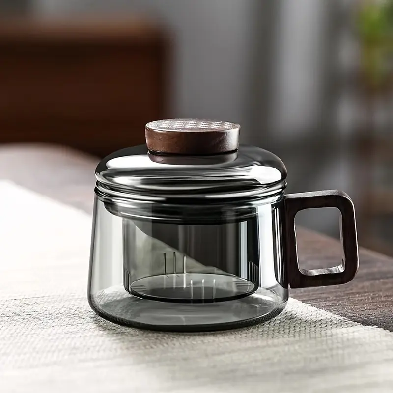 Rainbow Snowman  A Reusable, Heat - Resistant Glass Tea Cup Featuring an Infuser, Perfect for Loose - Leaf Tea and Suitable for Versatile Use at Home or in the Office 8
