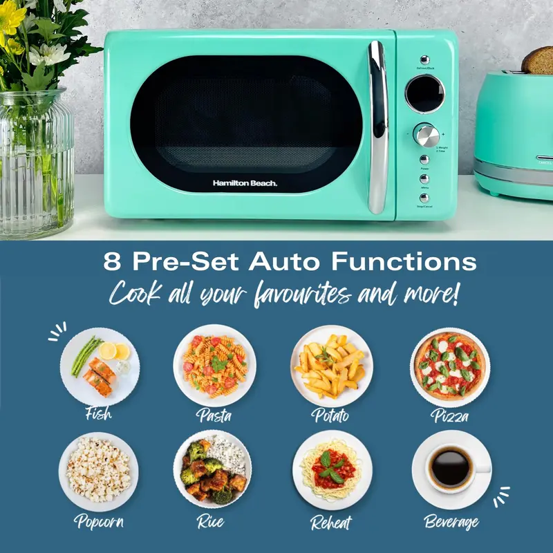 Hamilton Beach 20L Retro Mint Microwave 3