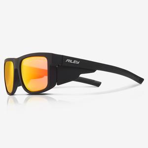 RILEY Navigator Anti-Scratch Safety Sunglasses with Red Mirror Revo Lens
