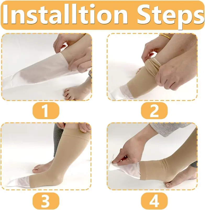 Open Toe Compression Sock Aid for Easy Slide - Slip Stocking Applicator to Help Assist Put On for Elderly, Disabled, Pregnant, 2 PCS Footwear Shoe 4
