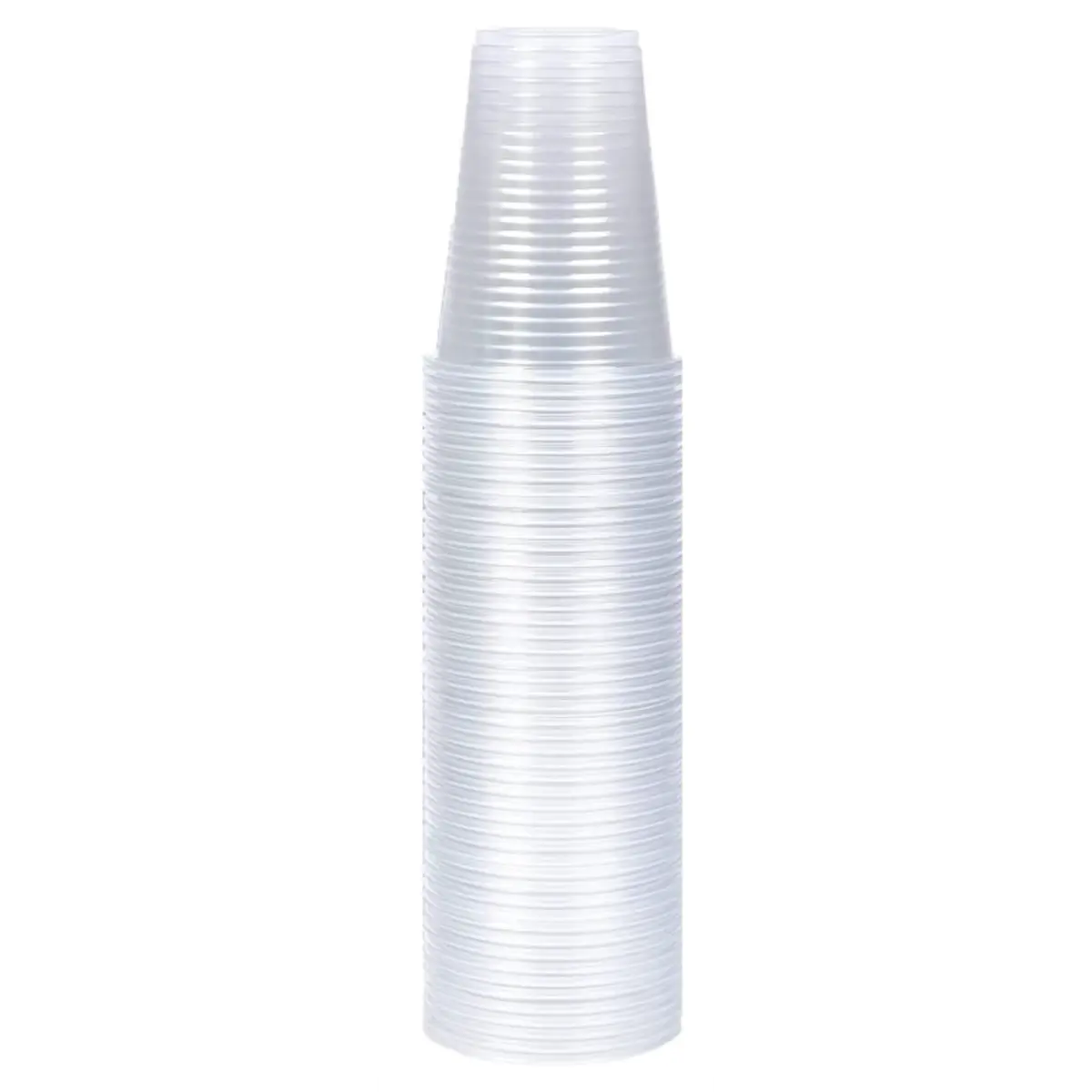 100 X 180ML Clear Plastic Disposable Drink Cups for Water Coolers/Travel/Camping/Parties and Events- (180ML / 7 Ounce) (100)