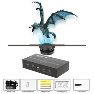 3D Hologram Fan Light, 1 Set 42cm 3D Hologram Projector Light with Remote & Mobile Phone APP Control, LED Lights Easy Wall Mount, Decorations for Holiday & Parties