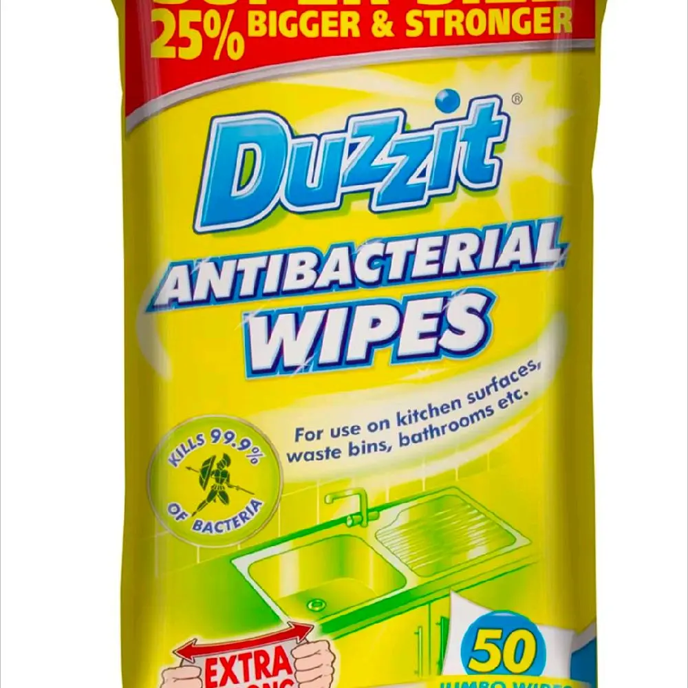 Duzzit Antibacterial Wipes, Pack Of 50