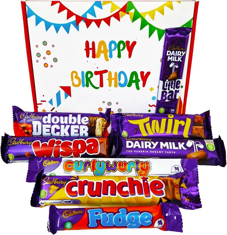 Cadbury Chocolate Box for Birthday Lovers | 8 Full Sized Bars | Letterbox Gift Hamper | Snack and Dessert Gift Box for Kids/Him/Her 2