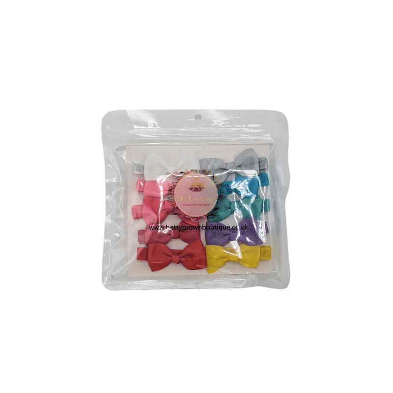 Brights Pack of 10 My First 2 inch Bow Clips 1