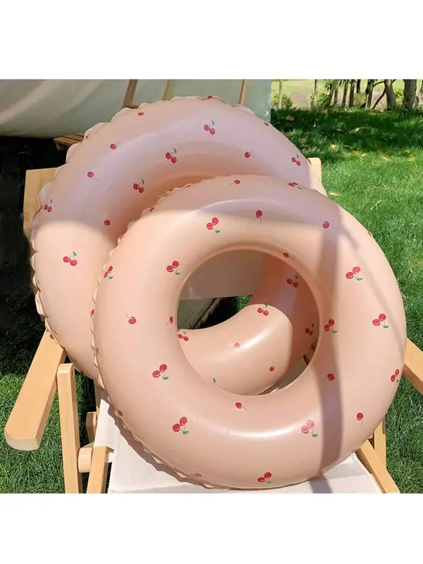 1pc Cherry-Shaped Inflatable Swim Ring – Fun PVC Pool Float for Adults & Teens, Ideal for Beach, Outdoor Water Play & Summer Swimming 1