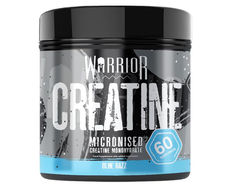Warrior Creatine Monohydrate Powder – Micronised for Easy Mixing and Consumption – Pure Creatine – Proven to Improve Physical Performance and Recovery, 5 g Servings (Blue Razz, 300 g) Healthcare Vitamin Vitamin 0