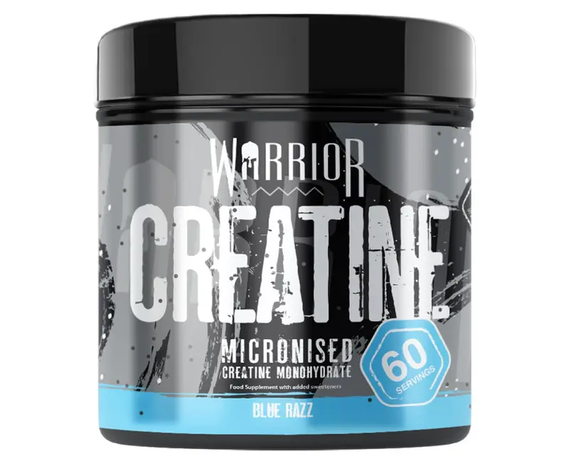 Warrior Creatine Monohydrate Powder – Micronised for Easy Mixing and Consumption – Pure Creatine – Proven to Improve Physical Performance and Recovery, 5 g Servings (Blue Razz, 300 g) Healthcare Vitamin Vitamin 0
