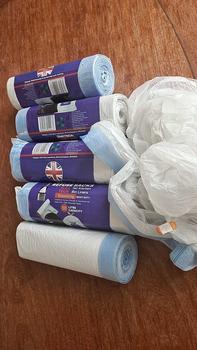 Product Review of Bitterplum 100pcs White Mid-Size Drawstring Strong Pedal Bin Liners from G**s J** 0