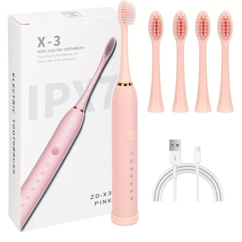 6 Modes 4 Heads Electric Toothbrush | DuPont Bristles Deep Cleaning | 3 Colour Options | UK Oral Care Essentials 8