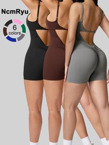 3PC New Arrival Fashion Workout Jumpsuit Sexy One Piece Sling Adjustable Fitness Sports Yoga Jumpsuit For Women Yoga Rompers