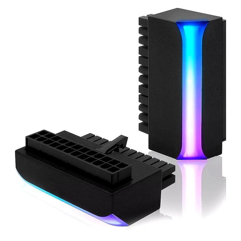 ATX 24-pin 90 Degree Power Plug Adapter - Upgrade Your PC's Power Supply Efficiently 0