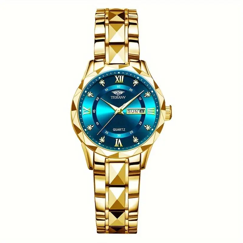 A New Stylish Stainless Steel Ladies Watch With Night Light, Calendar, And Week Display Is An Ideal Choice For Ladies' Sports Watches For Simple And Casual Lifestyle Travel Quartz Watch Birthday Gifts Holiday Gifts Presents. 3