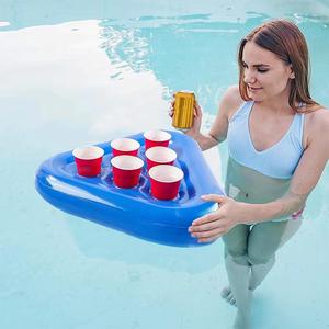 Inflatable Cup Holder, 6 Hole Cup Holder Float, Floating Cup Holder for Swimming Pool, Party Game Toy, Swimming Pool Accessories