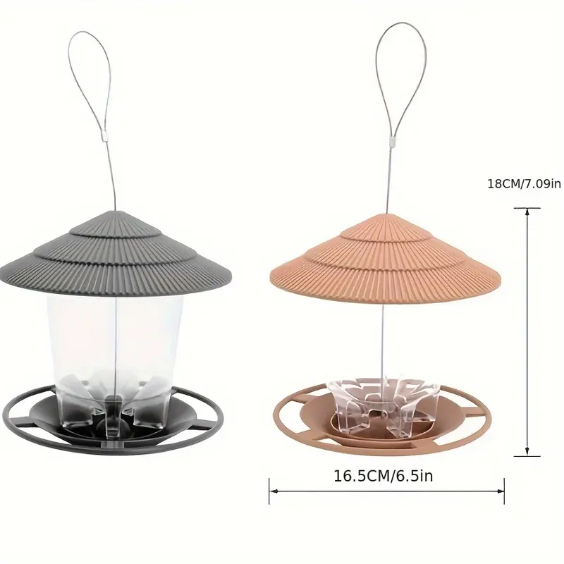1pc Outdoor Garden Yard Hanging Bird Feeder, Garden Automatic Hummingbird Feeder, Wild Bird Feeder 3