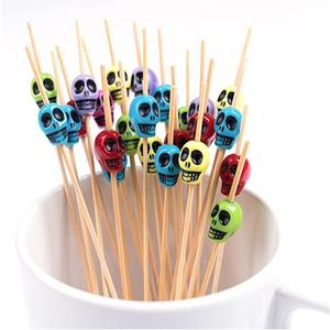 Halloween Decorations - 50 Bamboo Skewers for Parties & Events Disposable Lightweight