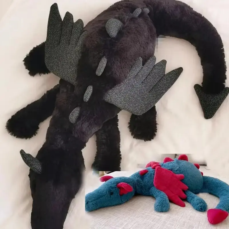 50/88cm Onyx Dragon Black Dragon Baby  Doll Home Bedroom Ornaments Pet Interactive Toys Birthday Gift