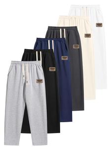 Men's Straight Leg Pants, Casual Comfy Breathable Trousers for Spring & Fall, Men's Bottoms for Daily Wear