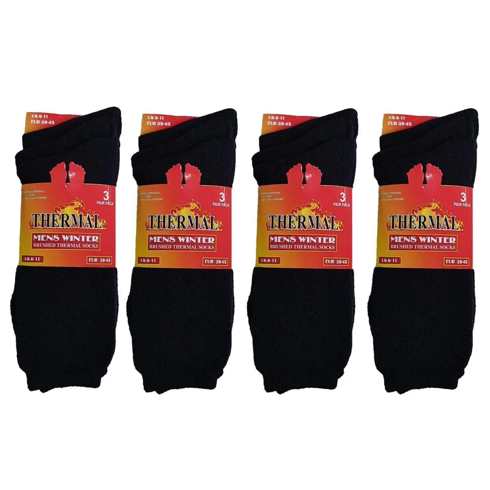 12 Pairs Men's Thermal Work Boot Socks Thick Warm Cushioned Reinforced Durable for Construction and Hiking Cold Weather by Sock Stack