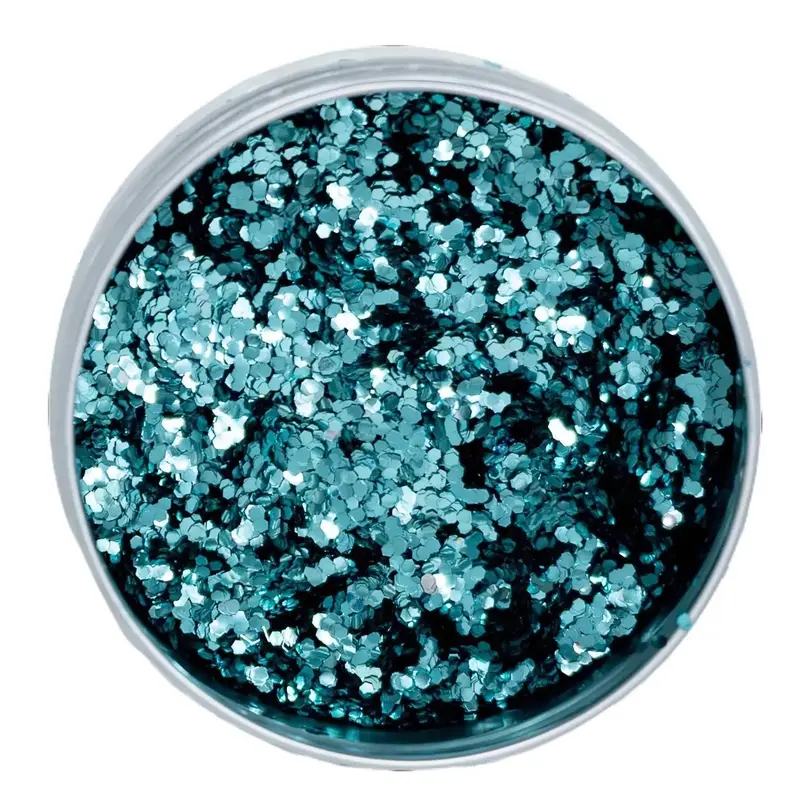 Glamaglitter Turquoise Biodegradable Glitter Cosmetic Makeup for Face, Body, Hair 0