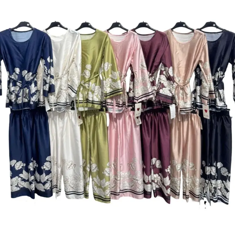 Girls floral Print Satin Co-Ord Set 3-14Years